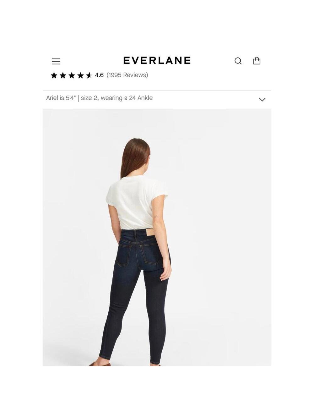EVERLANE Curvy High Rise Skinny Jean; Women's 27 - Picture 2 of 6